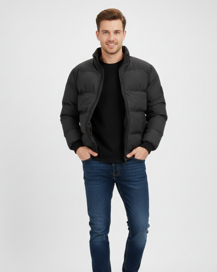 Zairyx Veste Puffer Homme Minimaliste Doudoune Légère avec Col Montant et Zip