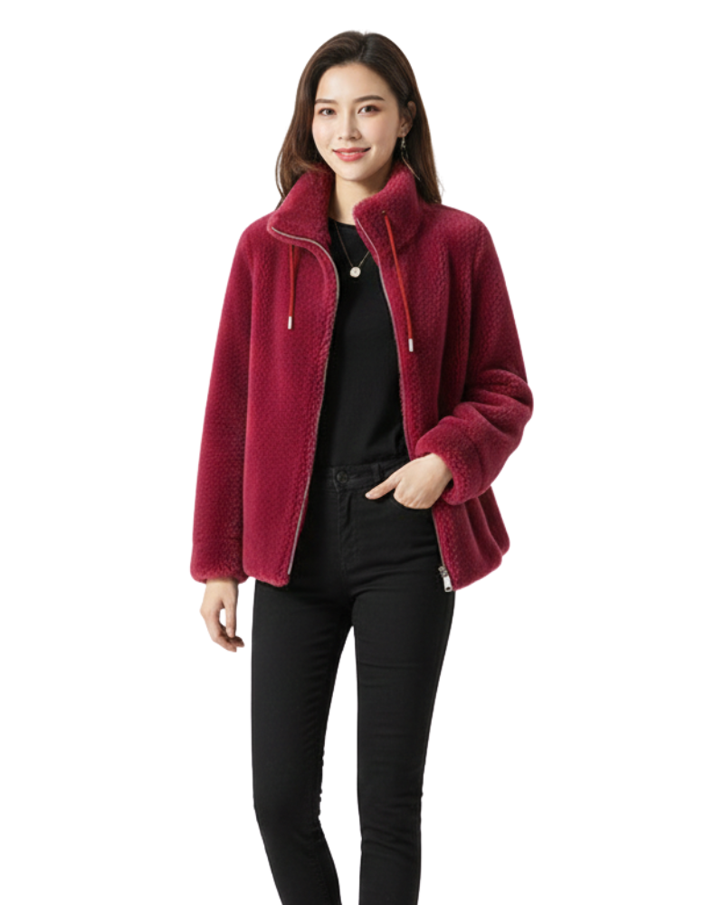 Blaise Veste Polaire Double Face Femme Matelassée, Col Montant & Chaleur Hiver, vue 4