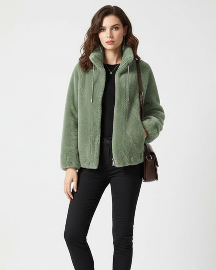 Blaise Veste Polaire Double Face Femme Matelassée, Col Montant & Chaleur Hiver, vue 3