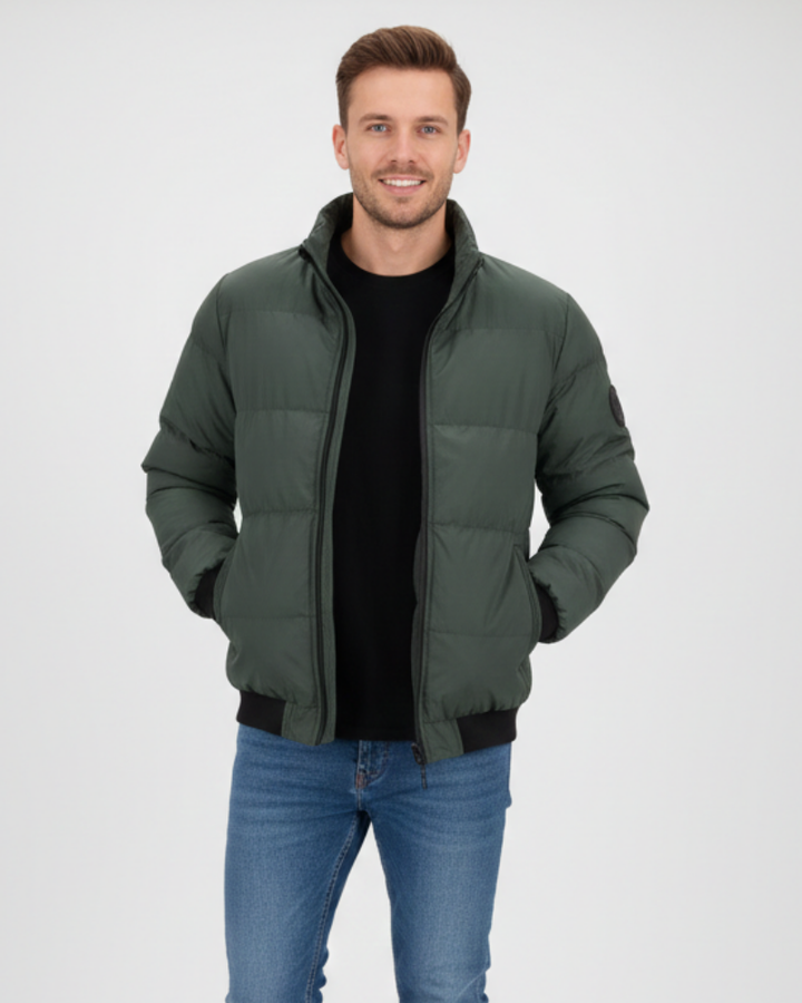Zairyx Veste Puffer Homme Minimaliste Doudoune Légère avec Col Montant et Zip, vue 3