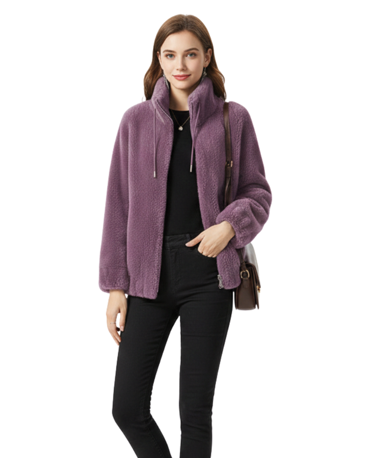 Blaise Veste Polaire Double Face Femme Matelassée, Col Montant & Chaleur Hiver