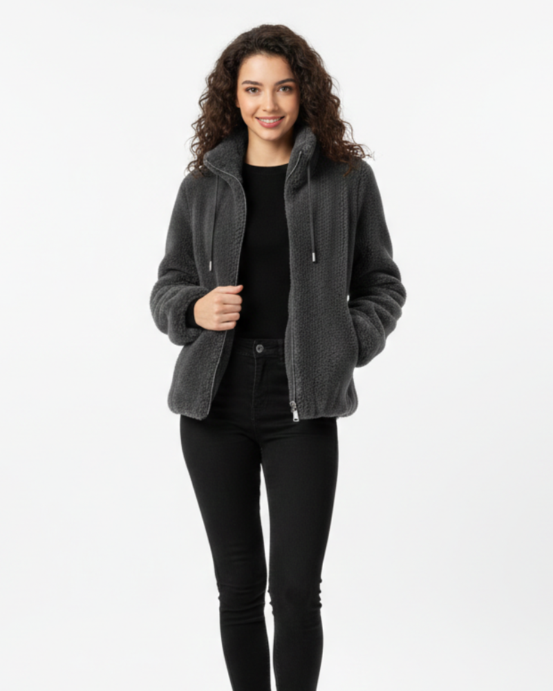 Blaise Veste Polaire Double Face Femme Matelassée, Col Montant & Chaleur Hiver, vue 5