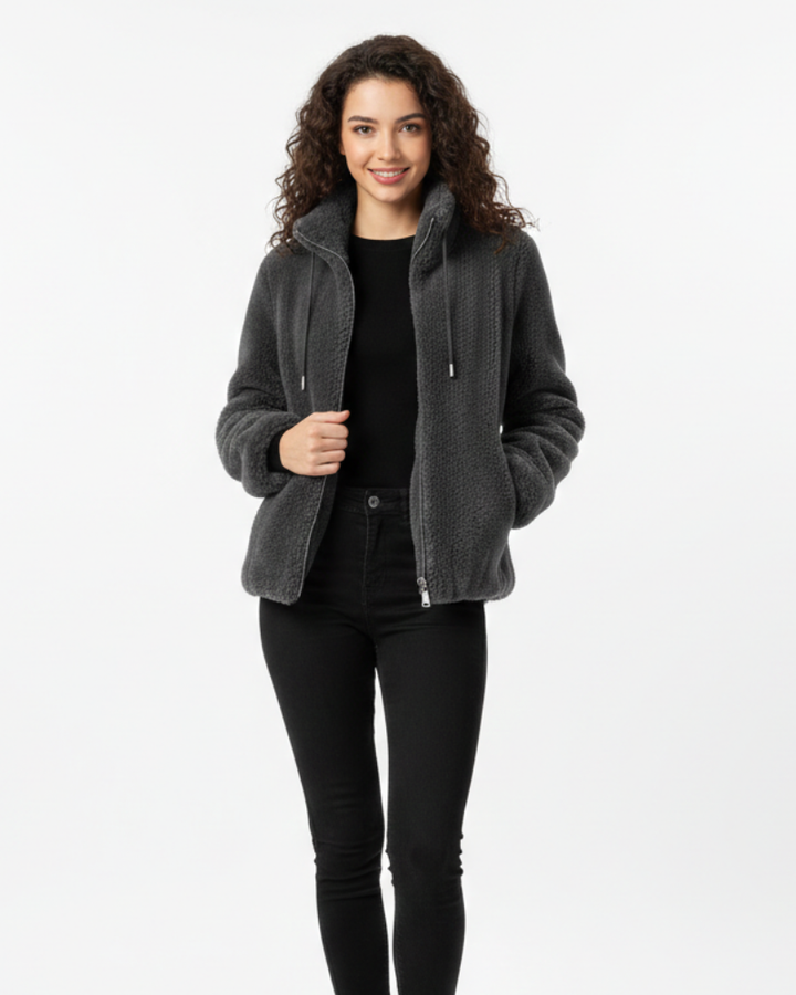 Blaise Veste Polaire Double Face Femme Matelassée, Col Montant & Chaleur Hiver, vue 5
