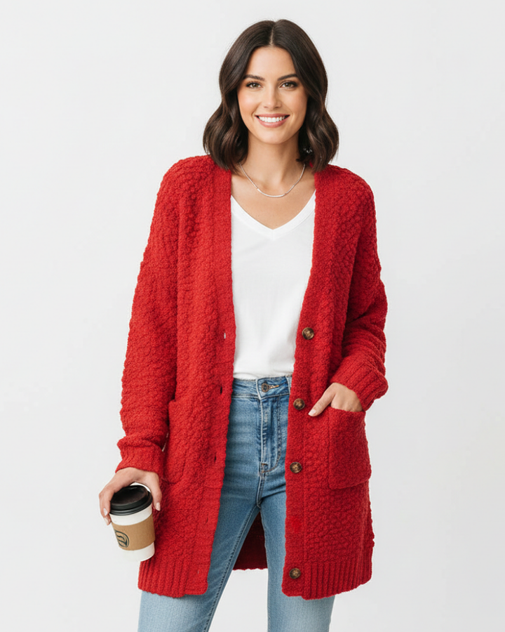Milas Veste Pluche Femme Gilet Casual Doux Coupe Décontractée avec Poches, vue 3