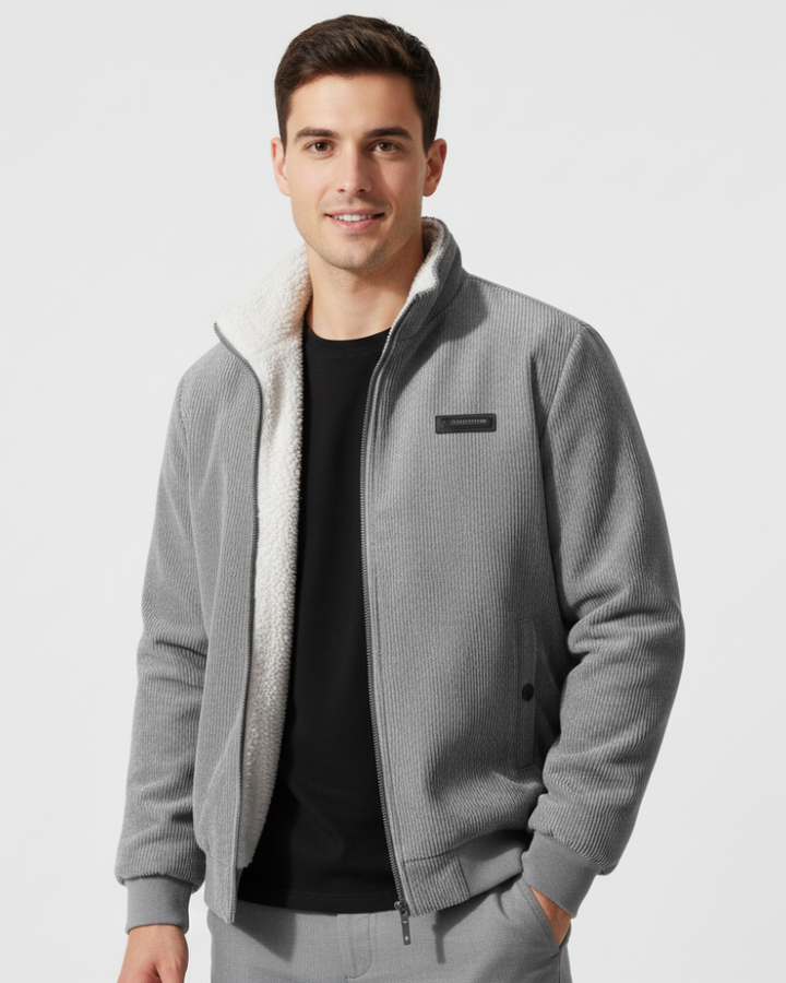 Glenn Veste Corduroy Homme Blouson Chaud Doublé Sherpa avec Coupe Confortable, vue 3