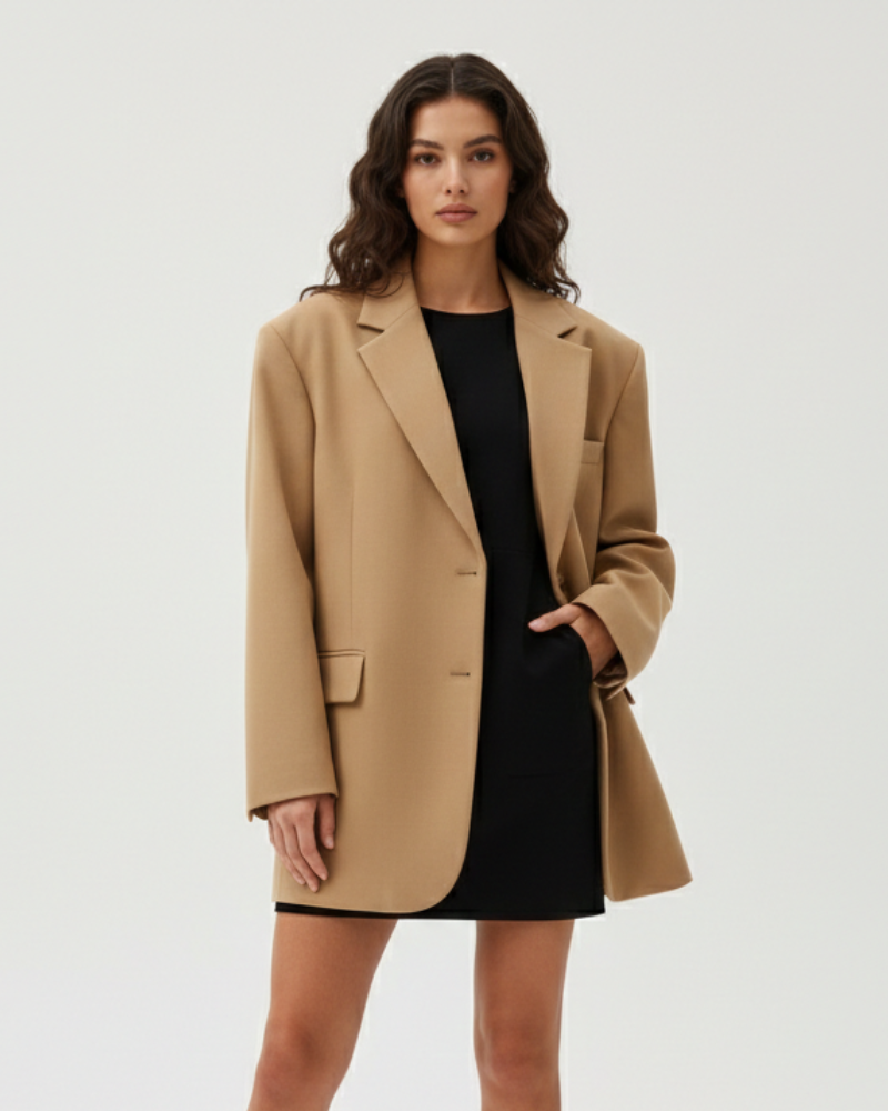 Sherry Blazer Oversize Femme Veste Élégante à Coupe Ample avec Style Intemporel Moderne
