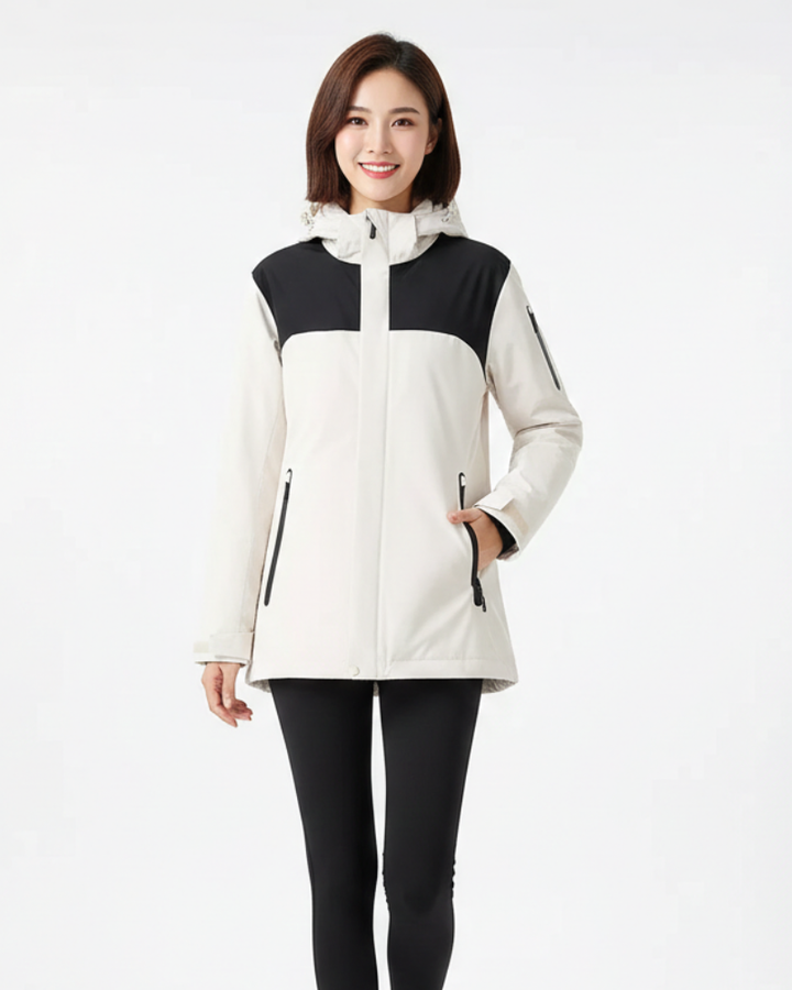 Casey Manteau d’Hiver Femme Imperméable Doublure Polaire Chaude & Coupe Structurée, vue 4