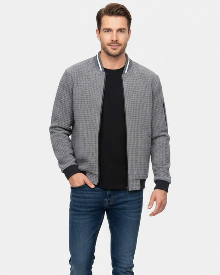 Zykellion Gilet Zippé Homme Cardigan Finement Tricoté au Style Élégant et Polyvalent, vue 4