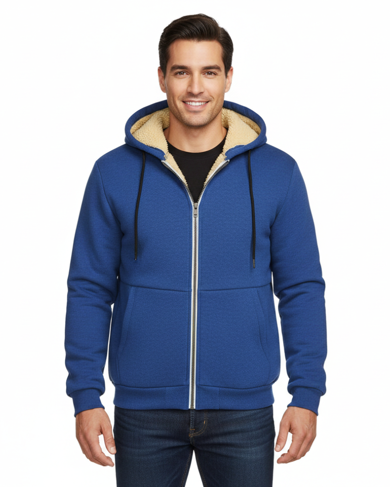 Zedrick Hoodie Zippée Homme Sweat Doublé Chaud avec Capuche Confortable, vue 5