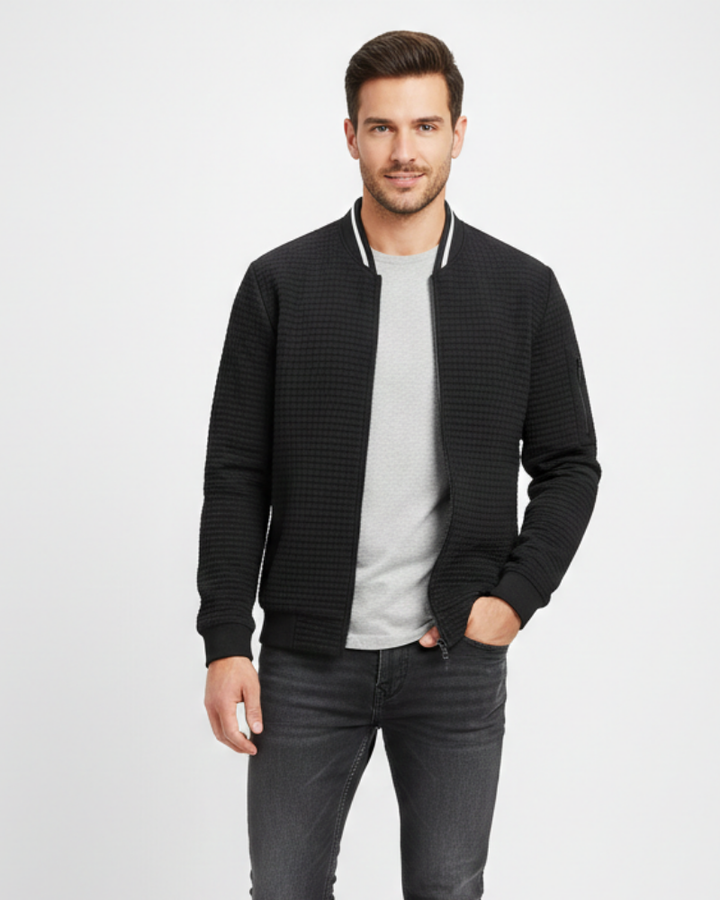 Zykellion Gilet Zippé Homme Cardigan Finement Tricoté au Style Élégant et Polyvalent