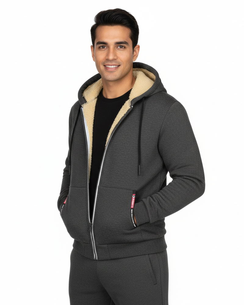 Zedrick Hoodie Zippée Homme Sweat Doublé Chaud avec Capuche Confortable, vue 8