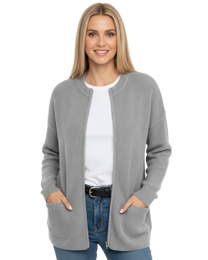 Layla Gilet Femme Veste Zippée Douce avec Coupe Confortable & Style Polyvalent