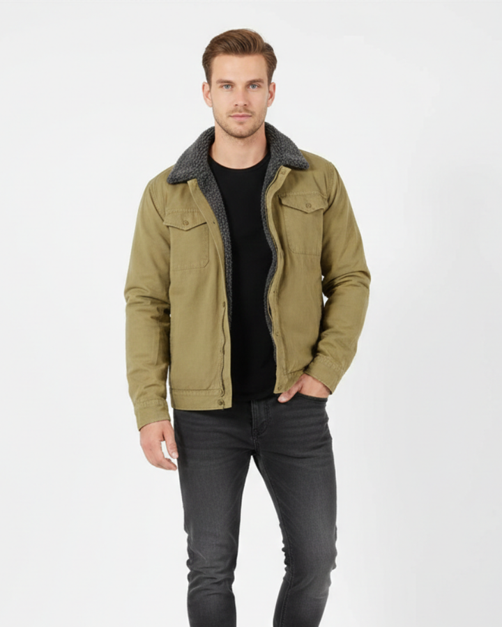 Morgan Veste Hiver Homme Shirtjack Doublé Fleece avec Poches & Boutons-Pression, vue 3