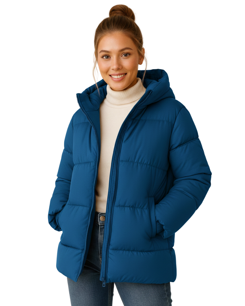 Zahra Veste Puffer Femme à Capuche Manteau Matelassé Léger et Chaud, vue 2
