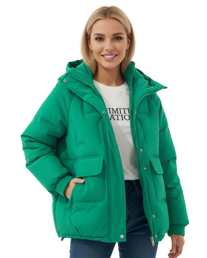 Zahra Veste Puffer Femme à Capuche Manteau Matelassé Léger et Chaud, vue 3