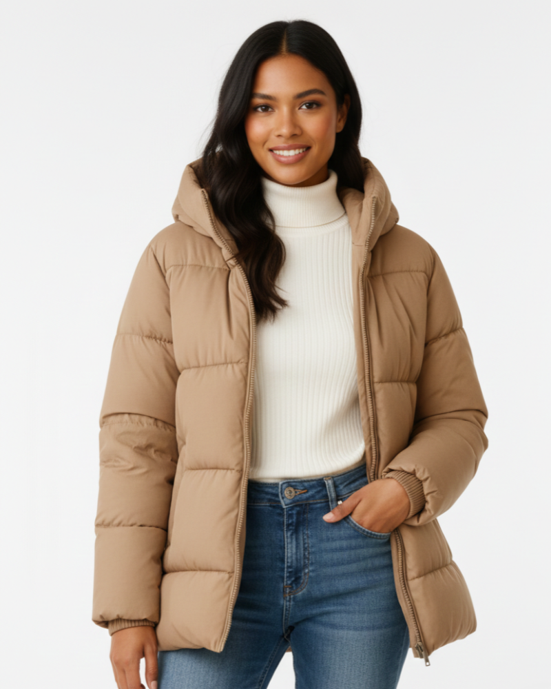 Zahra Veste Puffer Femme à Capuche Manteau Matelassé Léger et Chaud, vue 4