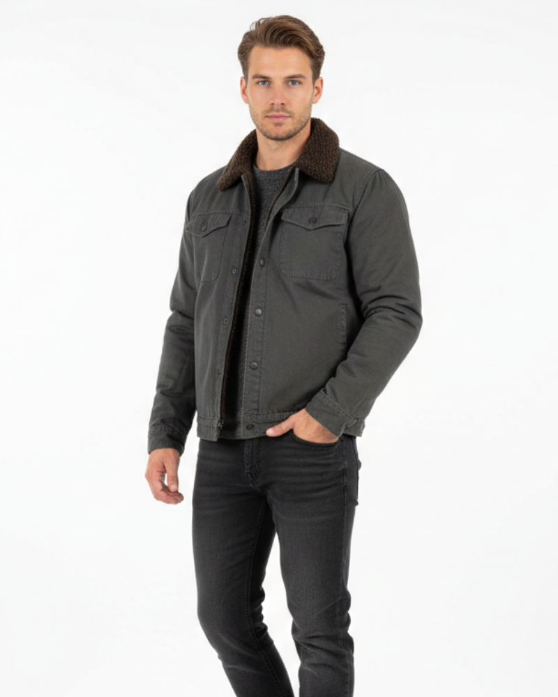 Morgan Veste Hiver Homme Shirtjack Doublé Fleece avec Poches & Boutons-Pression, vue 4