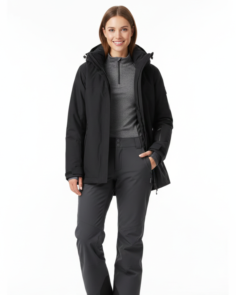 Casey Manteau d’Hiver Femme Imperméable Doublure Polaire Chaude & Coupe Structurée, vue 2