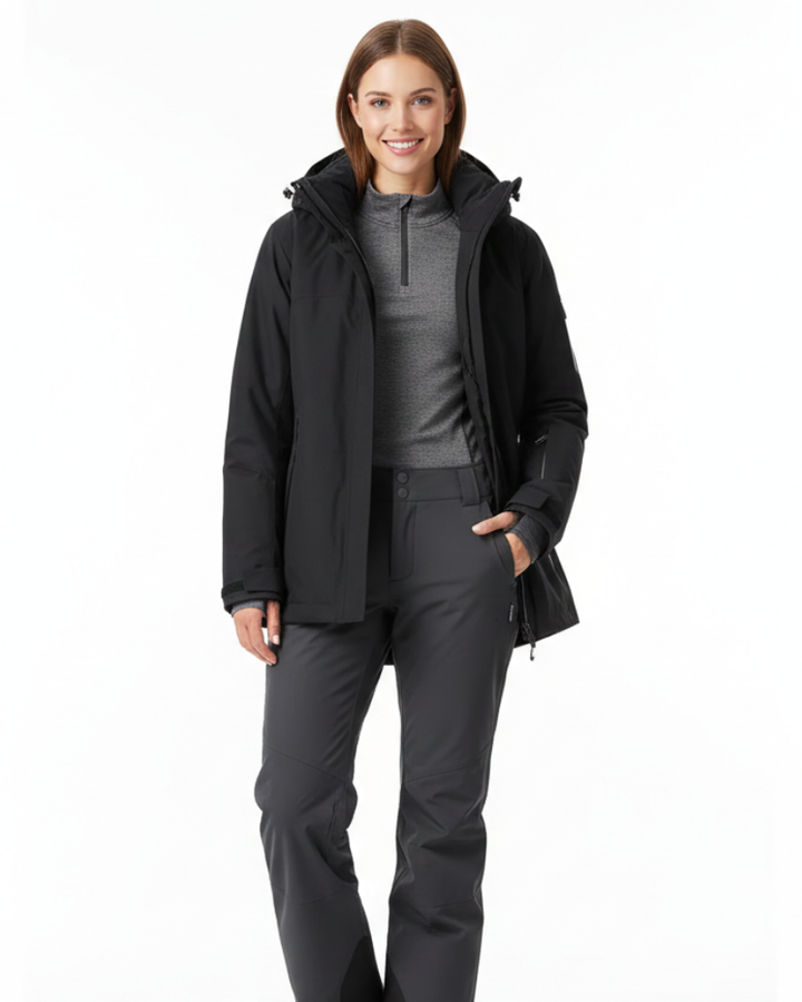 Casey Manteau d’Hiver Femme Imperméable Doublure Polaire Chaude & Coupe Structurée, vue 2