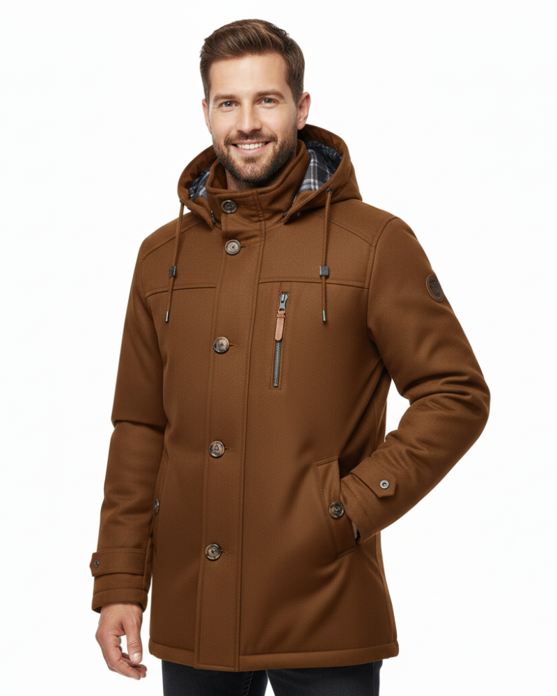 Ricardo Veste Hiver Homme Manteau Slim Fit avec Capuche, Poches Pratiques & Finition Moderne, vue 2