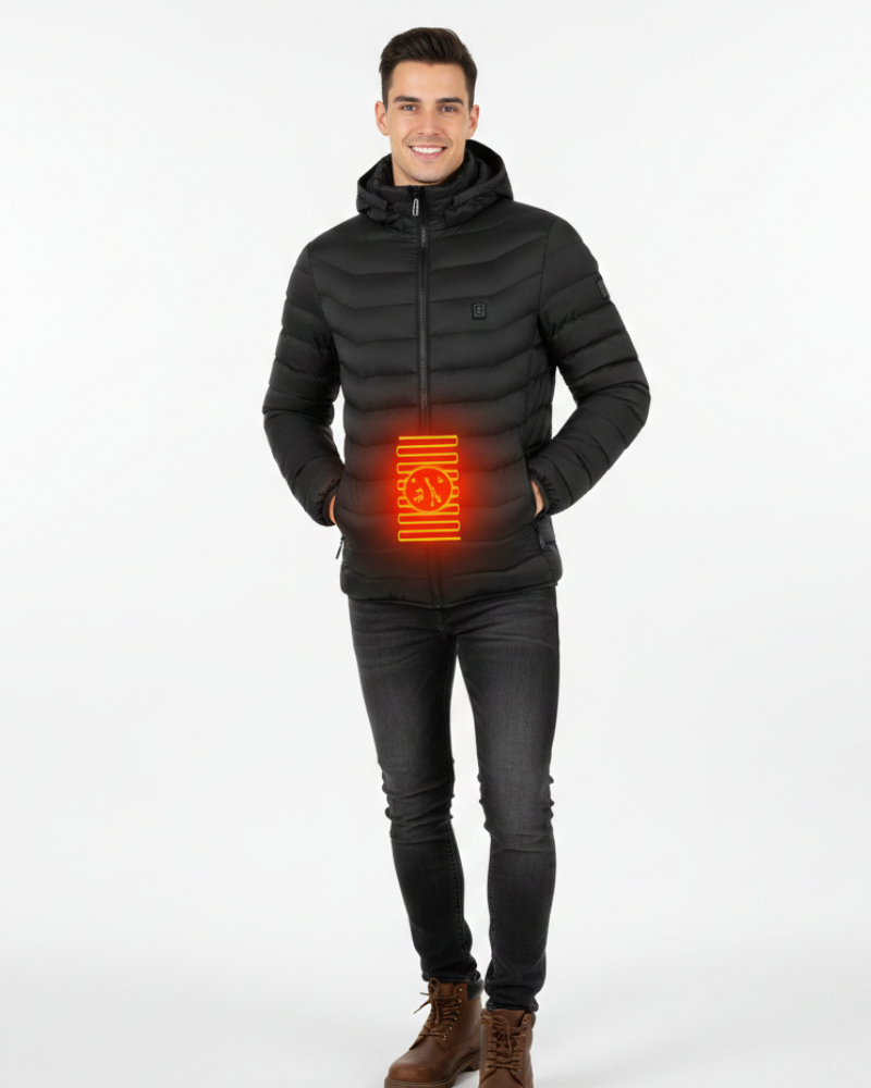Axel Veste Chauffante Hiver Homme Softshell Imperméable avec Capuche & Chauffage Intégré, vue 2