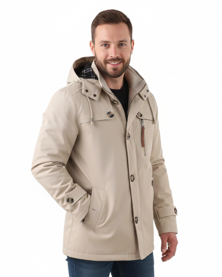 Ricardo Veste Hiver Homme Manteau Slim Fit avec Capuche, Poches Pratiques & Finition Moderne, vue 3