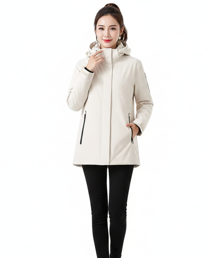 Casey Manteau d’Hiver Femme Imperméable Doublure Polaire Chaude & Coupe Structurée, vue 5