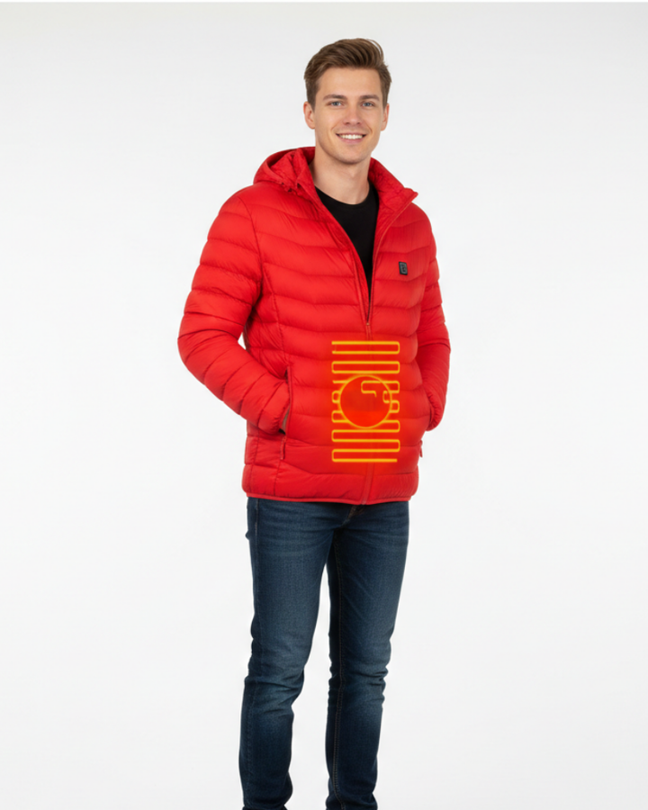 Axel Veste Chauffante Hiver Homme Softshell Imperméable avec Capuche & Chauffage Intégré, vue 3