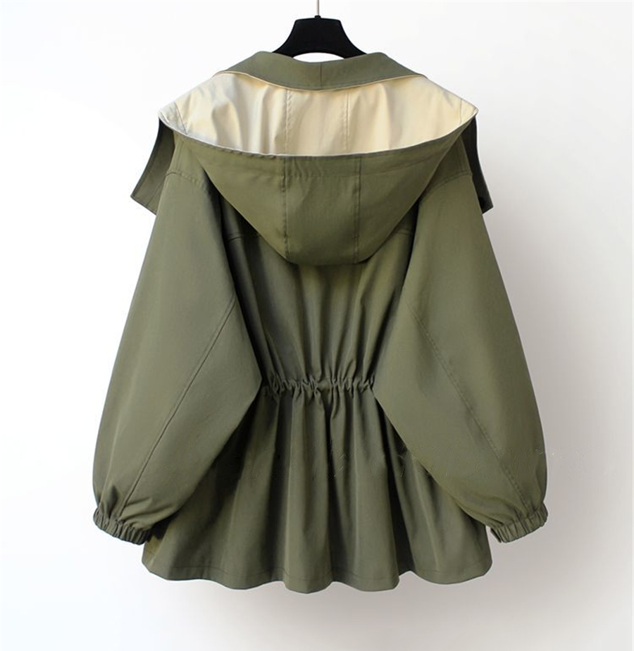 Mikyla Manteau Trench Femme Chic Bicolore Moderne & Chaud pour Automne Hiver Élégant, vue 2