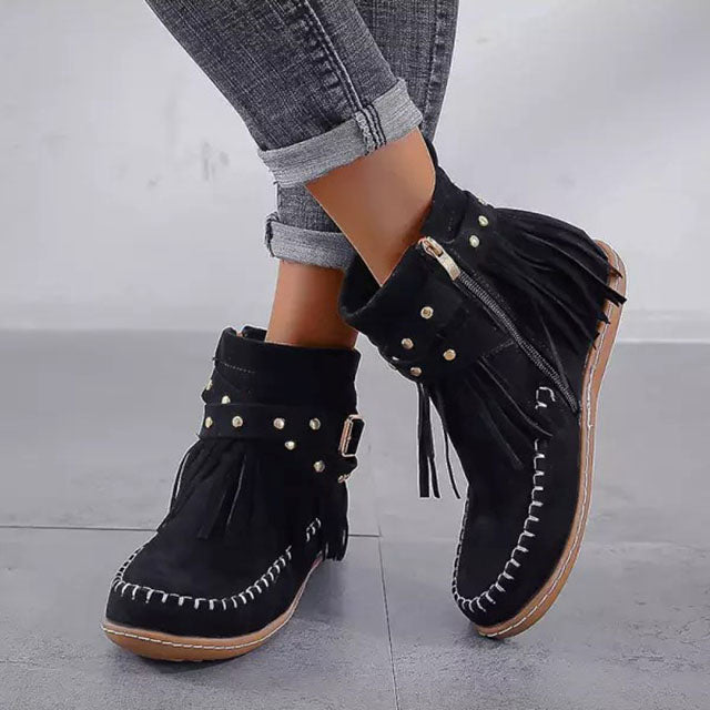 Joelle Bottes Hiver Femme Bottes Chaudes en Suède avec Doublure Fourrée & Semelle Memory Foam, vue 2