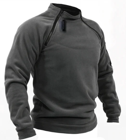 Mandric Pull Homme Sweat Polaire Tactique avec Poches Cachées & Fermetures Épaules Pratiques