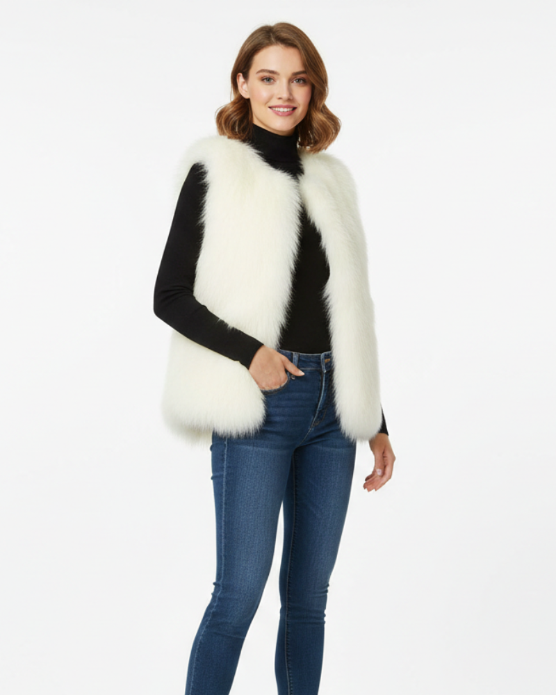 Kennedy Veste Sans Manches Femme Effet Texturé, Coupe Confort & Superposition Hiver, vue 2