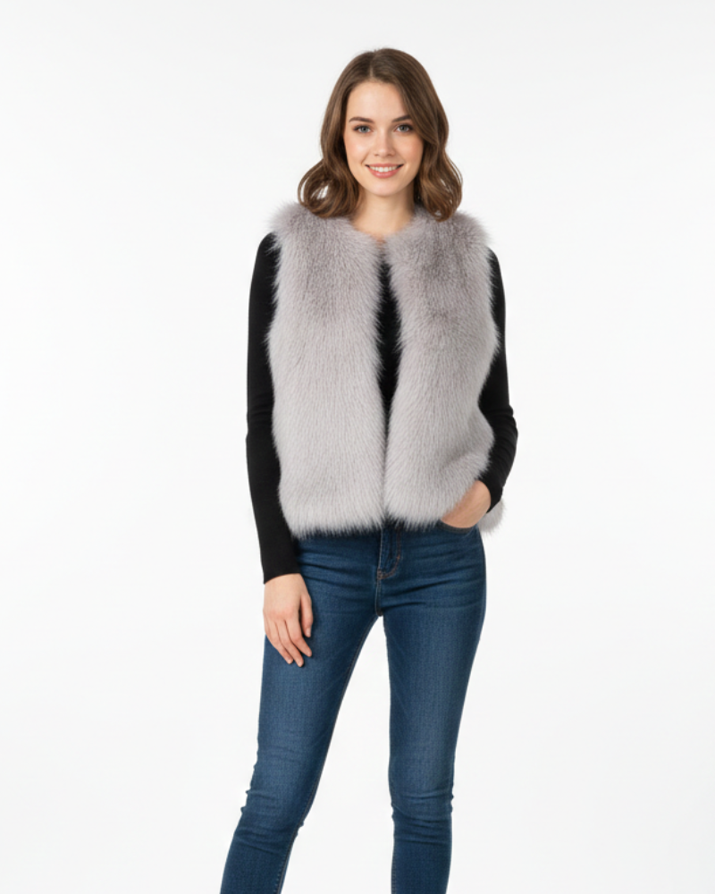 Kennedy Veste Sans Manches Femme Effet Texturé, Coupe Confort & Superposition Hiver, vue 3
