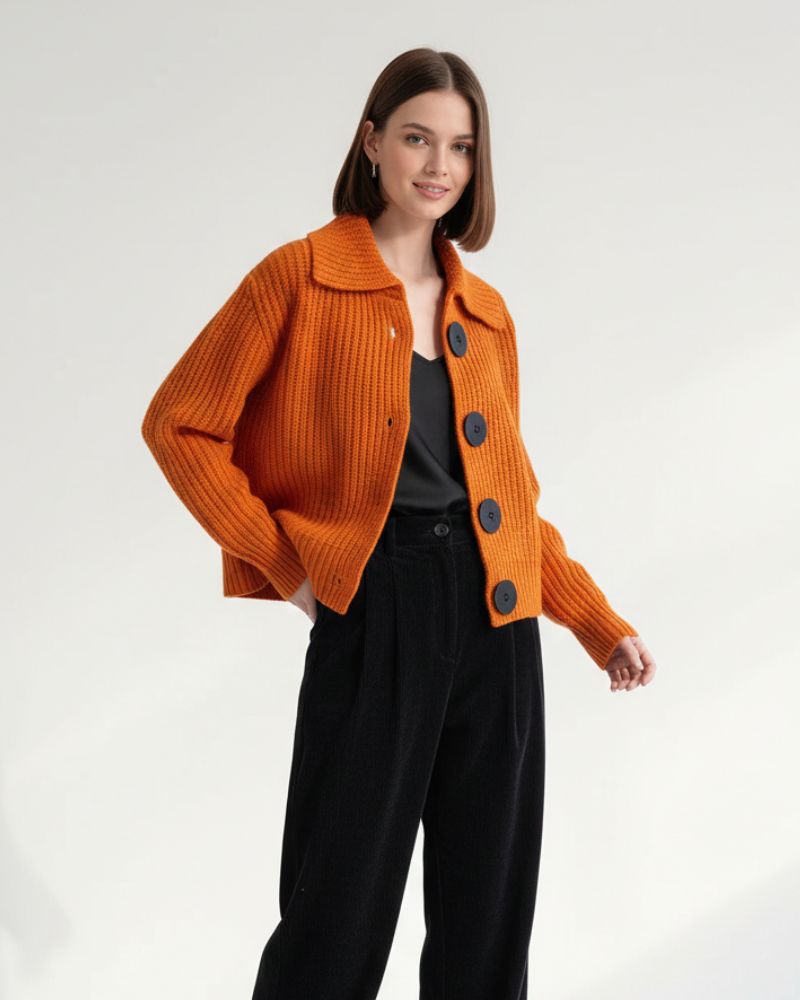 Kyrie Cardigan Femme Boutonné Maille Texturée, Manches Longues & Style Polyvalent, vue 4