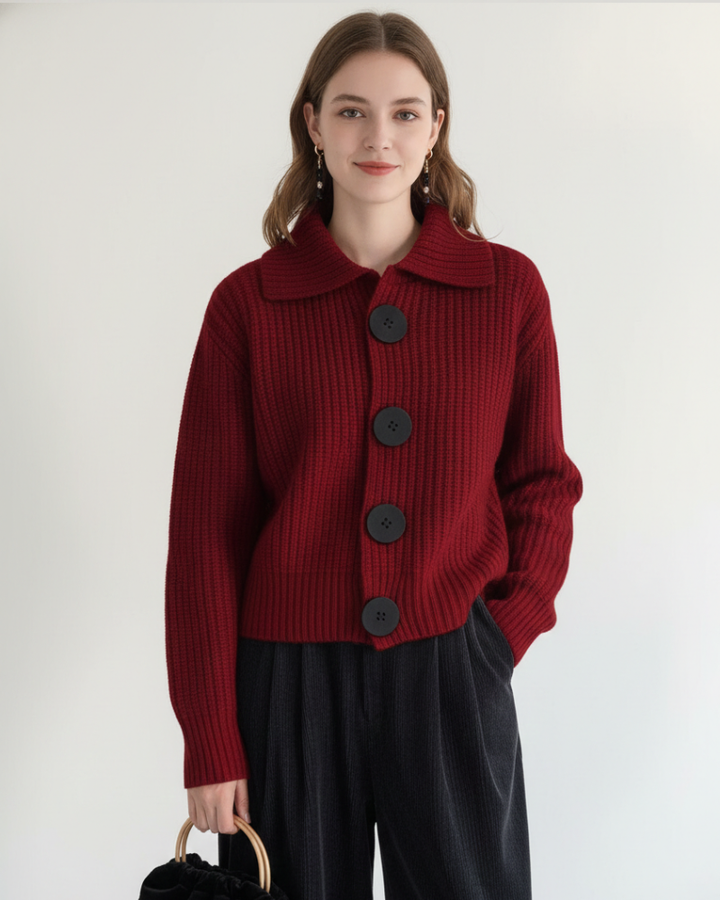 Kyrie Cardigan Femme Boutonné Maille Texturée, Manches Longues & Style Polyvalent, vue 3