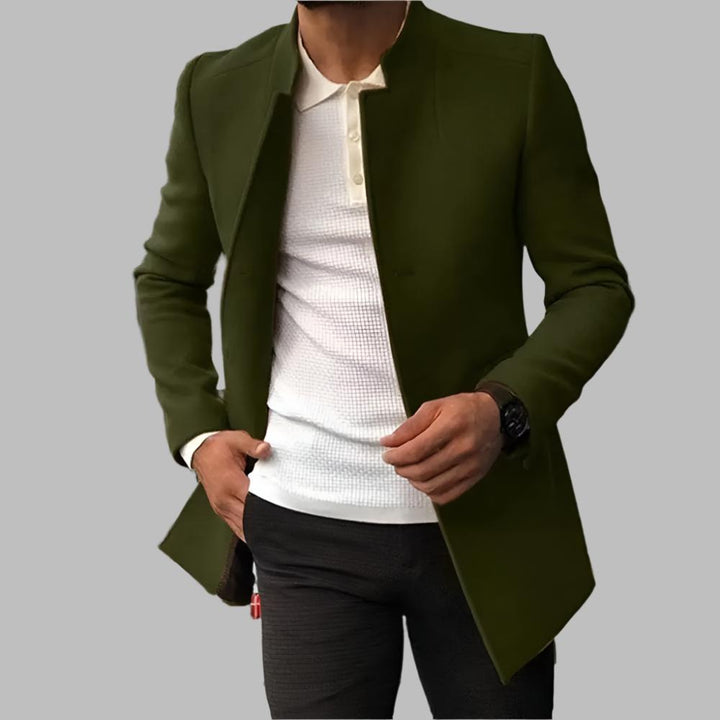 Alain Manteau Homme Manteau Élégant en Laine Douce et Confortable au Style Intemporel