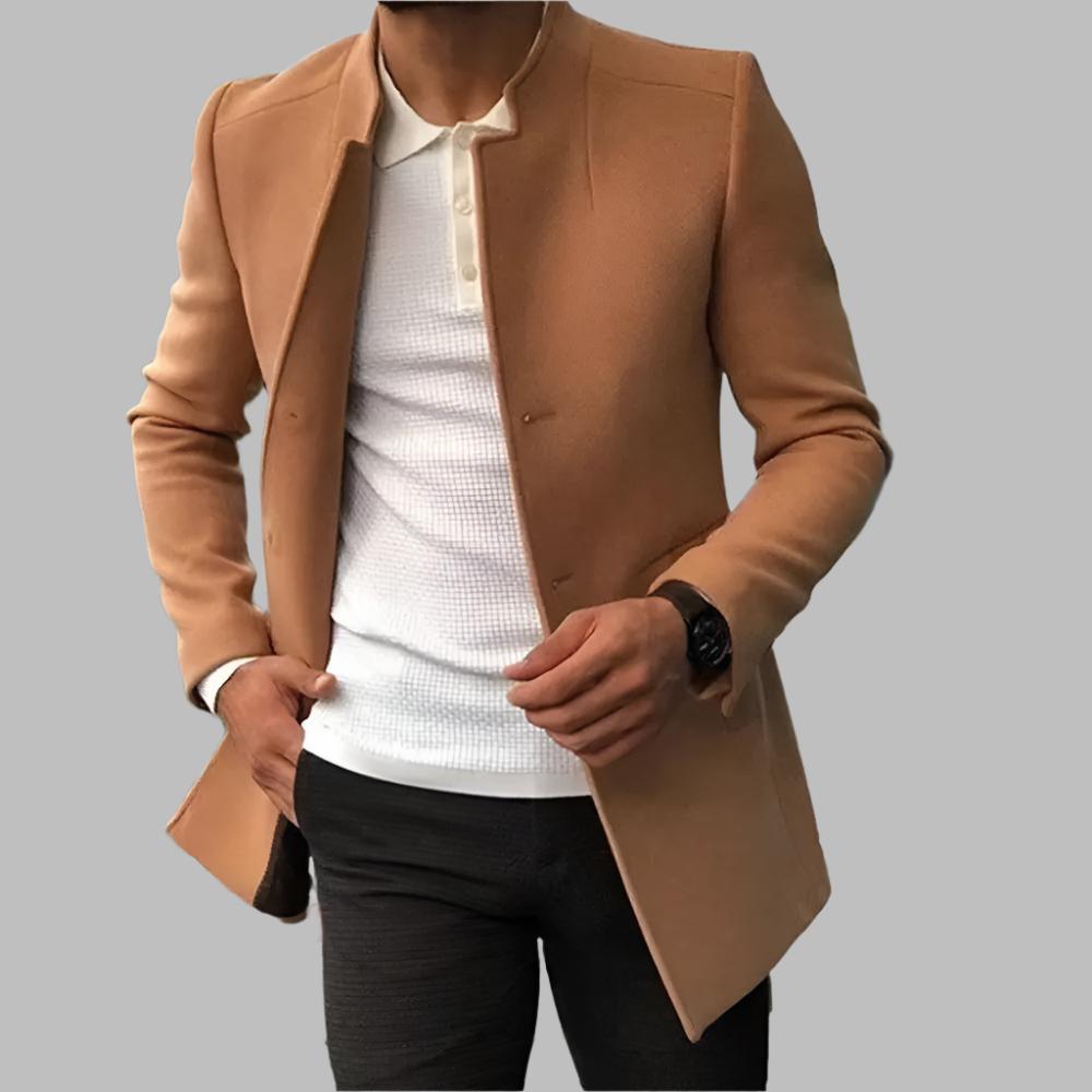 Alain Manteau Homme Manteau Élégant en Laine Douce et Confortable au Style Intemporel, vue 4
