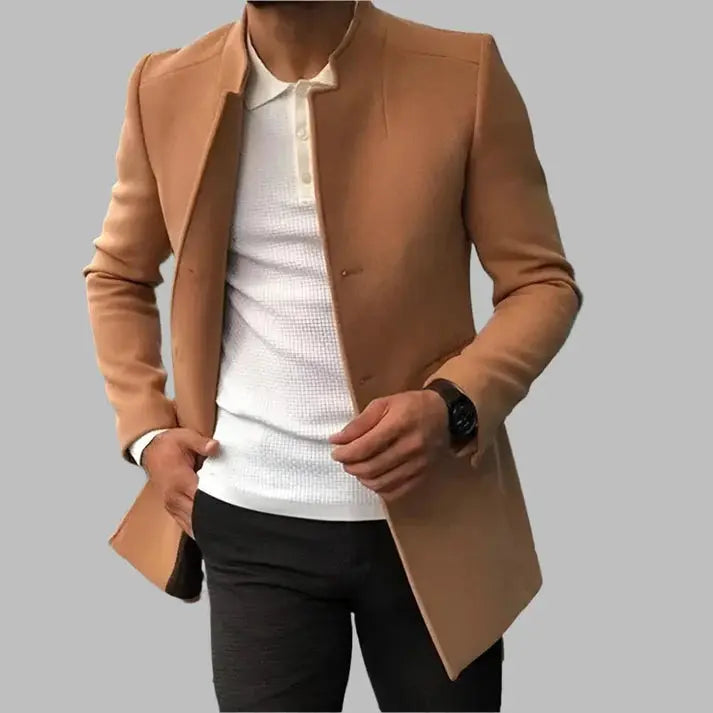 Alain Manteau Homme Manteau Élégant en Laine Douce et Confortable au Style Intemporel, vue 9