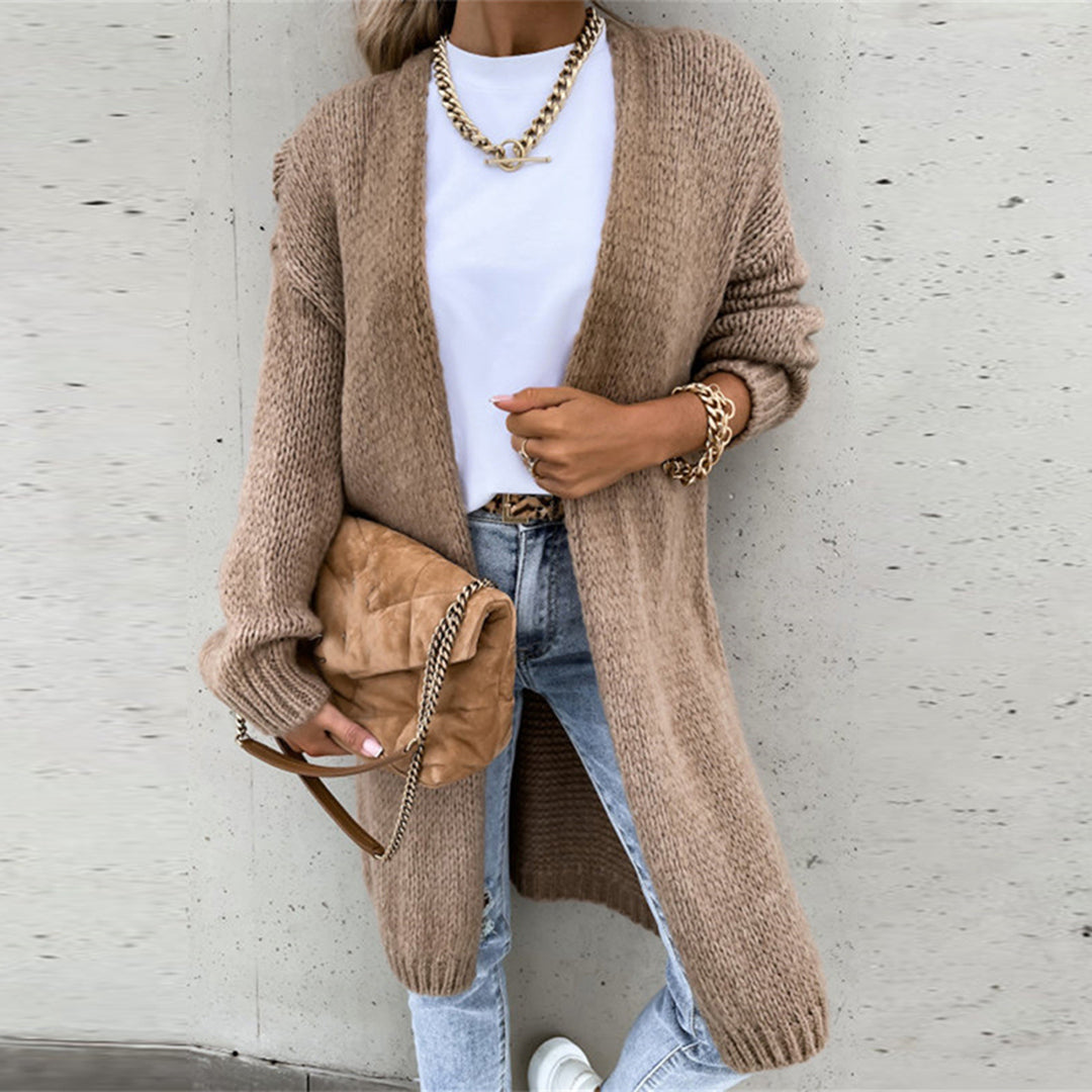 Bérénice Cardigan Femme Oversize en Maille Douce