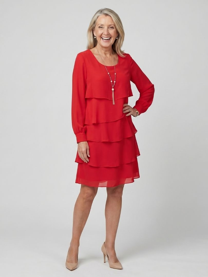 Robe à couches propre longueur genou Lila
