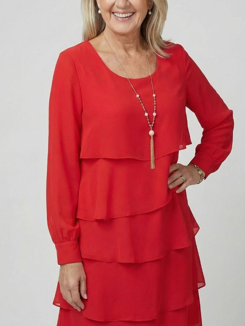 Robe à couches propre longueur genou Lila
