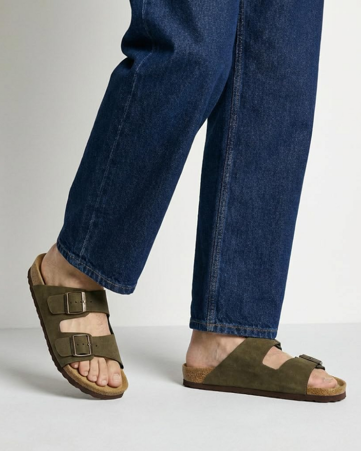 Knoah Sandales Homme Slides Confort avec Semelle Liège & Double Boucle Réglable, vue 13