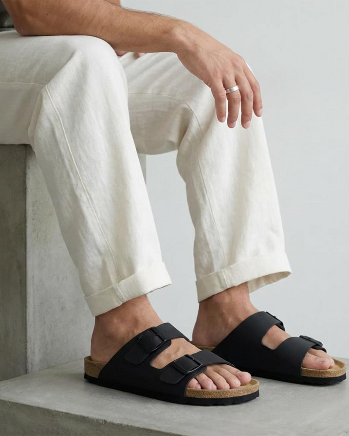 Knoah Sandales Homme Slides Confort avec Semelle Liège & Double Boucle Réglable, vue 18