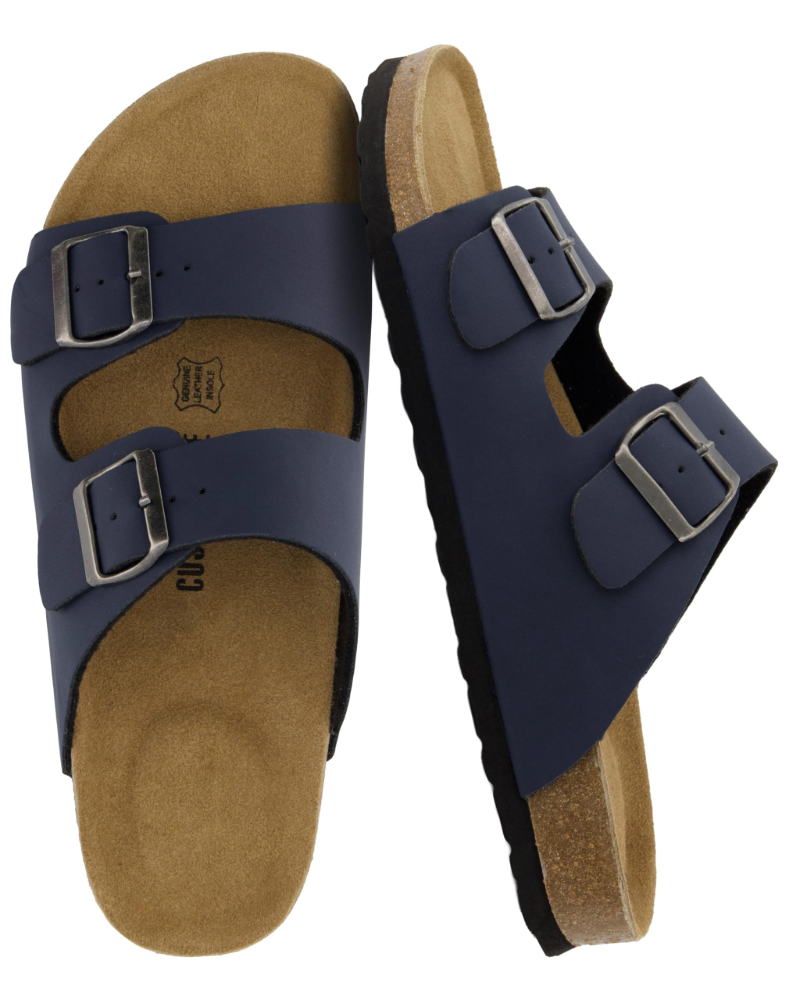 Knoah Sandales Homme Slides Confort avec Semelle Liège & Double Boucle Réglable, vue 8
