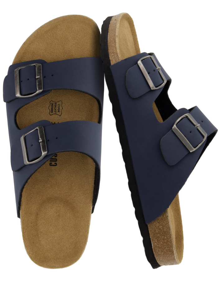 Knoah Sandales Homme Slides Confort avec Semelle Liège & Double Boucle Réglable, vue 8