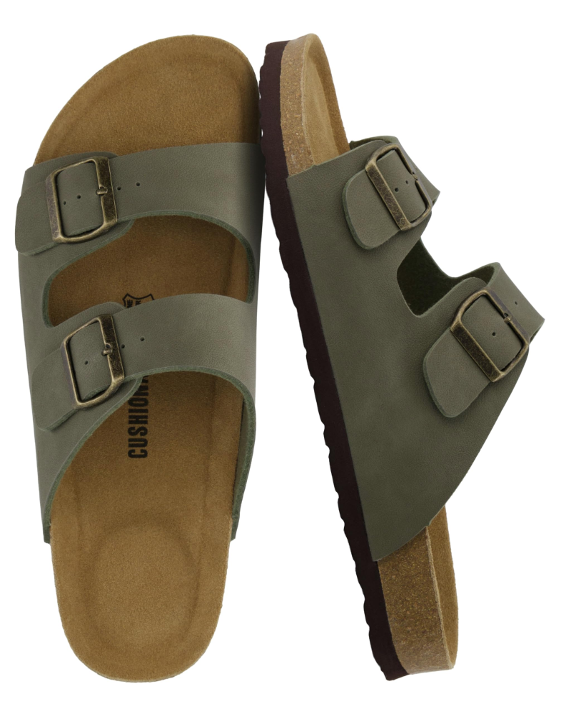 Knoah Sandales Homme Slides Confort avec Semelle Liège & Double Boucle Réglable, vue 9