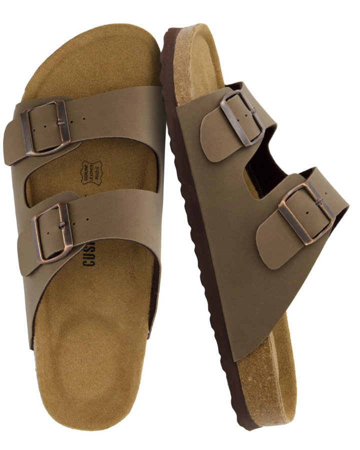 Knoah Sandales Homme Slides Confort avec Semelle Liège & Double Boucle Réglable, vue 7