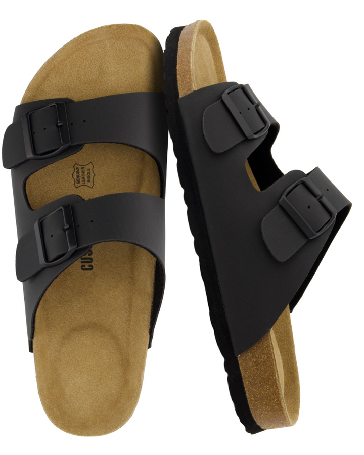 Knoah Sandales Homme Slides Confort avec Semelle Liège & Double Boucle Réglable, vue 12