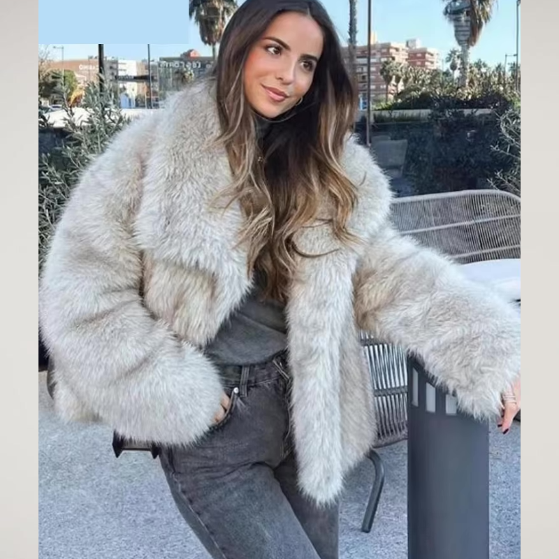 Liliana Manteau Femme Faux Fur Coat Ultra-Doux au Style Élégant pour l’Hiver, vue 2