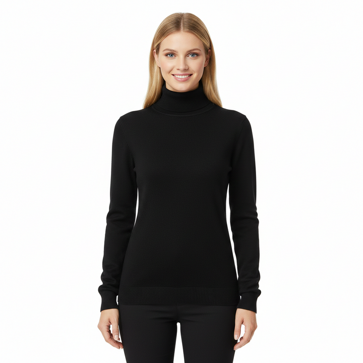 Léa Pull Col Roulé Femme Pull en Cachemire Doux à Coupe Ajustée et Élégante, vue 3